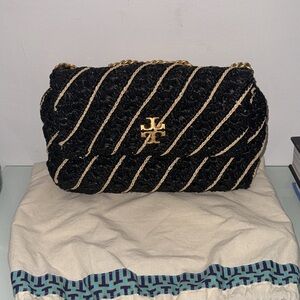 Tory Burch Kira Black Crochet Crossbody BRAND NEW!!